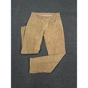 Brooks Brothers Corduroy Pants Mens 33x30 (Fits 34x30) Beige Brown Slim Stretch